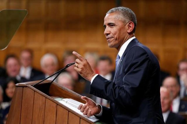 us president barack obama addresses parliament in the house of commons on parliament hill in ottawa ontario canada june 29 2016 photo reuters