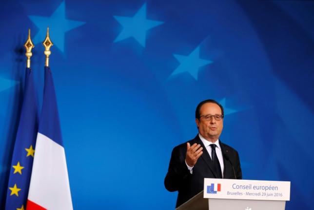 french president francois hollande addresses a news conference after the eu summit in brussels belgium june 29 2016 photo reuters