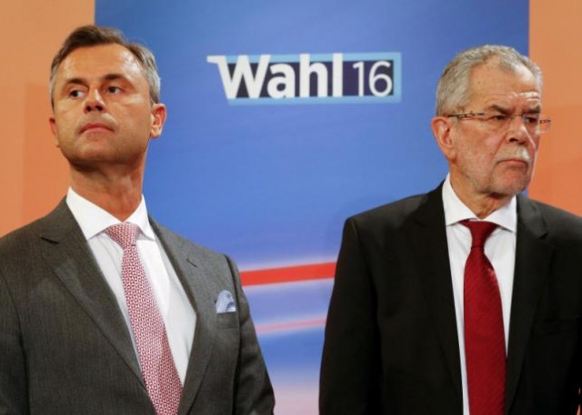 presidential candidates alexander van der bellen r and norbert hofer react during a tv debate in vienna austria april 24 2016 photo reuters presidential candidates alexander van der bellen r and norbert hofer react during a tv debate in vienna austria april 24 2016 photo reuters