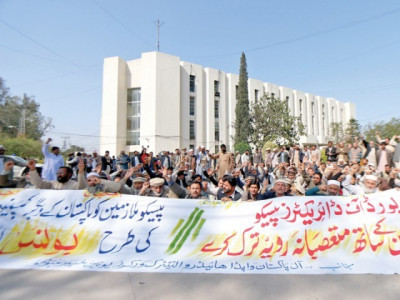 acs run at empty pesco offices as protesters roast