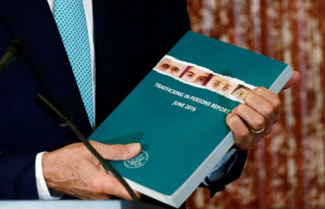u s secretary of state john kerry holds a copy of the 2016 trafficking in persons tip report during the tip heroes ceremony at the state department in washington june 30 2016 reuters u s secretary of state john kerry holds a copy of the 2016 trafficking in persons tip report during the tip heroes ceremony at the state department in washington june 30 2016 reuters