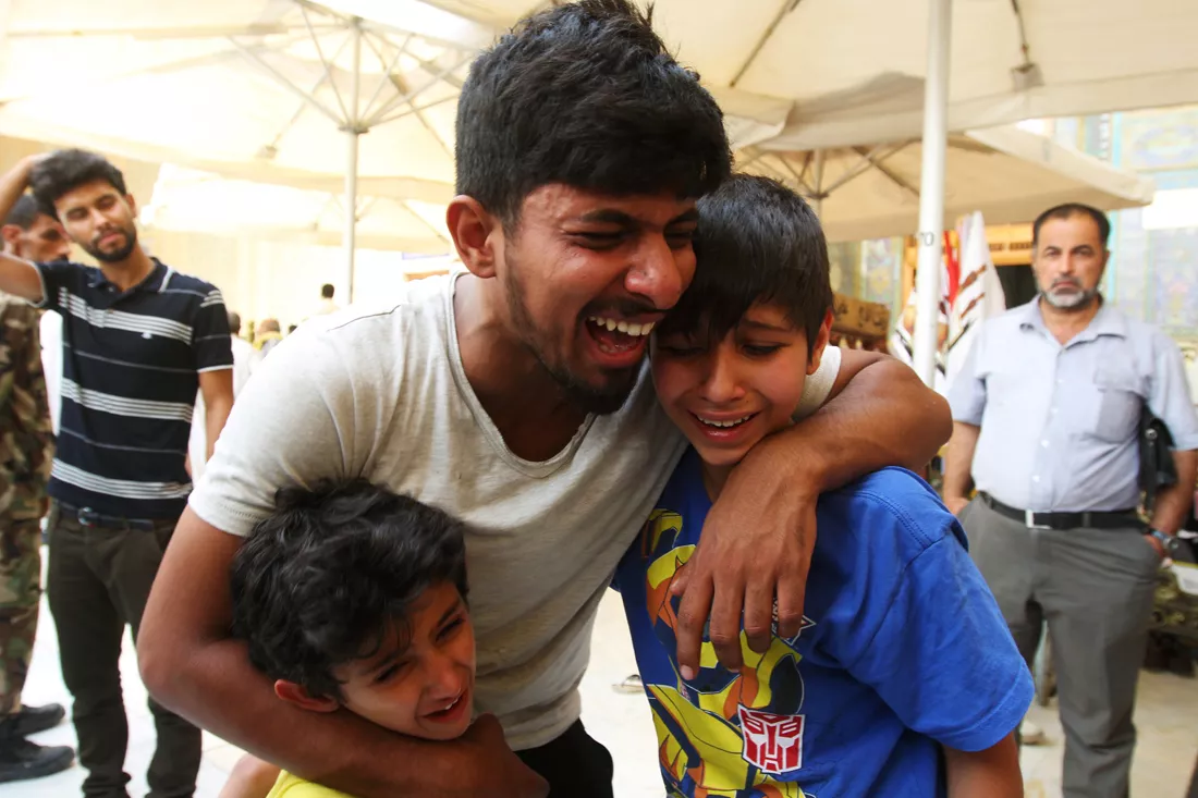 mourners react during a funeral of a victim who was killed in a suicide car bomb in the karrada shopping area in baghdad during the funeral in najaf south of baghdad iraq july 3 2016 photo reuters mourners react during a funeral of a victim who was killed in a suicide car bomb in the karrada shopping area in baghdad during the funeral in najaf south of baghdad iraq july 3 2016 photo reuters