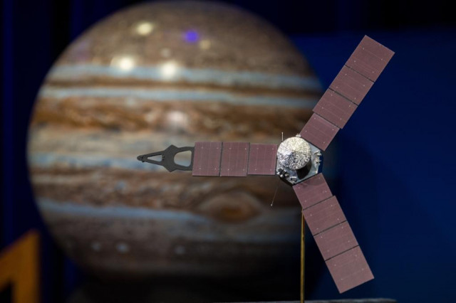 the unmanned spacecraft juno is expected to arrive on monday in the vicinity of the largest planet in the solar system photo twitter nasa