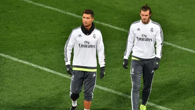 ronaldo and bale during their practice session at real madrid 2015 2016 season photo afp ronaldo and bale during their practice session at real madrid 2015 2016 season photo afp
