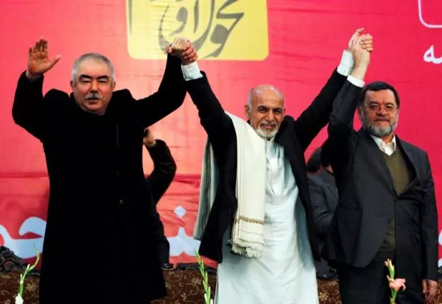 afghan presidential candidate ashraf ghani ahmadzai c and his two vice presidential candidates abdul rashid dostum l a former uzbek militia leader and sarwar danish r attend the first day of the presidential campaign in kabul february 2 2014 photo reuters afghan presidential candidate ashraf ghani ahmadzai c and his two vice presidential candidates abdul rashid dostum l a former uzbek militia leader and sarwar danish r attend the first day of the presidential campaign in kabul february 2 2014 photo reuters
