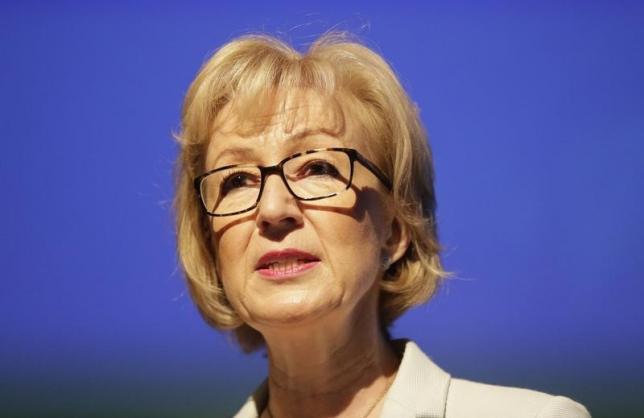 andrea leadsom a candidate to succeed david cameron as british prime minister speaks at a news conference in central london britain july 7 2016 photo reuters