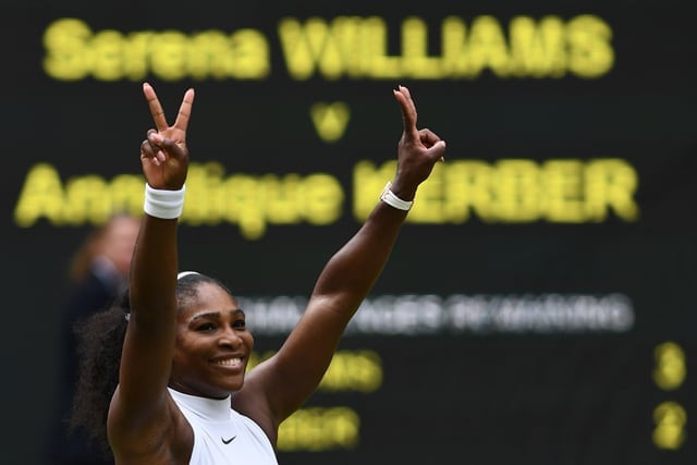 us player serena williams celebrates beating germany 039 s angelique kerber in the women 039 s singles final on the thirteenth day of the 2016 wimbledon championships at the all england lawn tennis club in wimbledon southwest london on july 9 2016 photo afp us player serena williams celebrates beating germany 039 s angelique kerber in the women 039 s singles final on the thirteenth day of the 2016 wimbledon championships at the all england lawn tennis club in wimbledon southwest london on july 9 2016 photo afp
