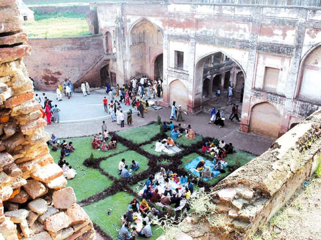 the lahore fort attracted dozens of visitors on saturday photo abid nawaz express