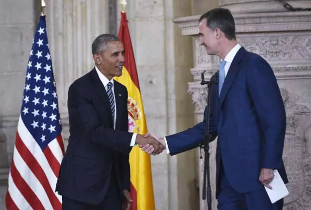 spain 039 s king felipe greets us president barack obama at the palacio real de madrid on july 10 2016 photo afp spain 039 s king felipe greets us president barack obama at the palacio real de madrid on july 10 2016 photo afp