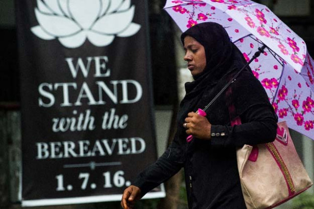 quot we stand with the bereaved quot a reference to the deadly attack on a cafe in dhaka that killed seventeen foreigners and five bangladeshis including two policemen photo afp quot we stand with the bereaved quot a reference to the deadly attack on a cafe in dhaka that killed seventeen foreigners and five bangladeshis including two policemen photo afp