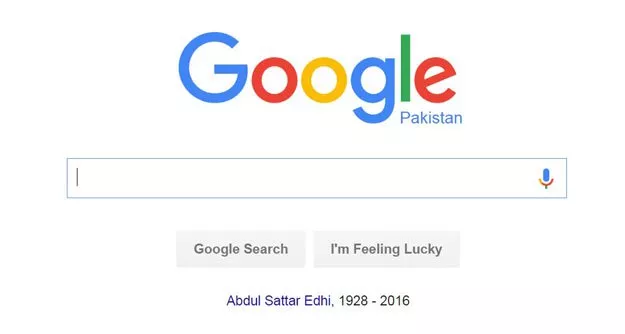 google highlights edhi 039 s name date of birth and death on homepage screen grab google highlights edhi 039 s name date of birth and death on homepage screen grab