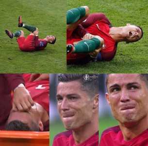 ronaldo reduced to tears after injury heartbreak