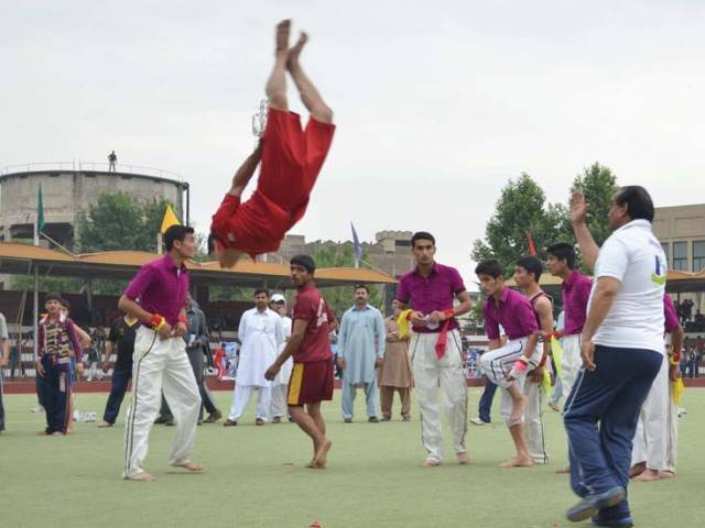 work on hockey field in mardan completed photo file