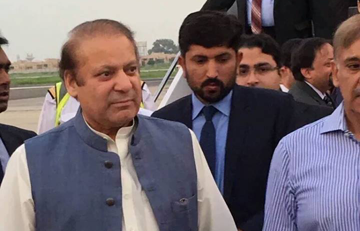 prime minister returned to the country after spending more than a month and a half recuperating from open heart surgery in britain photo pml n