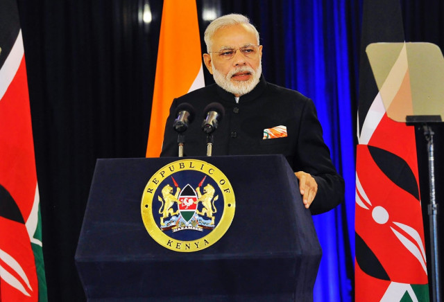 india 039 s prime minister narendra modi speaks to the media after a meeting with kenya 039 s president on july 11 2016 at the state house in nairobi during the first visit by an india prime minister in 35 years to the east african nation photo afp india 039 s prime minister narendra modi speaks to the media after a meeting with kenya 039 s president on july 11 2016 at the state house in nairobi during the first visit by an india prime minister in 35 years to the east african nation photo afp