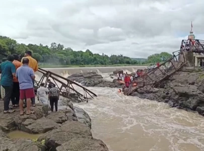 two dead several missing after bridge collapses in india s pune two dead several missing after bridge collapses in india s pune