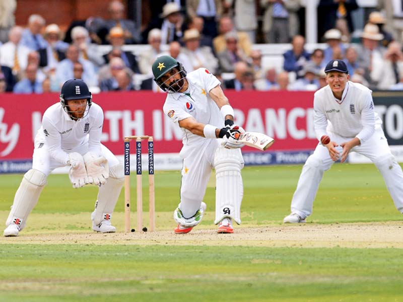 misbah came into the middle with pakistan in a bit of trouble but settled the ship with a mature knock photo reuters