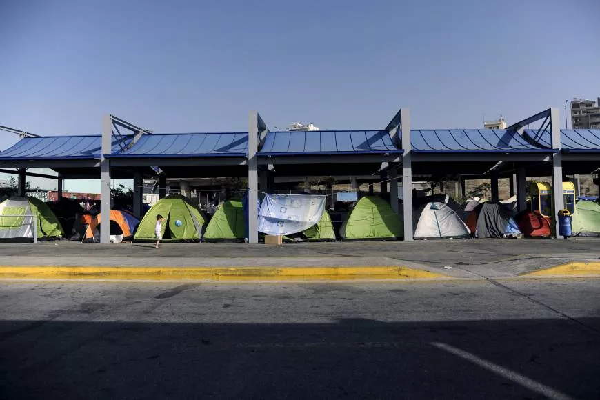 a makeshift camp for refugees near athens photo reuters a makeshift camp for refugees near athens photo reuters