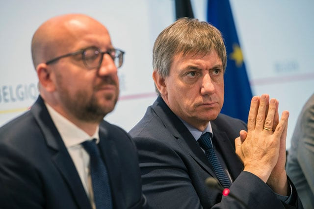 belgian prime minister charles michel l and vice prime minister and interior minister jan jambon r give a press conference in brussels on july 15 2016 after a meeting of the national security council following the deadly attacks in nice france the day before photo afp belgian prime minister charles michel l and vice prime minister and interior minister jan jambon r give a press conference in brussels on july 15 2016 after a meeting of the national security council following the deadly attacks in nice france the day before photo afp