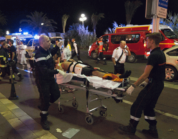wounded people are evacuated by emergency teams from the scene where a truck crashed into the crowd during the bastille day celebrations in nice photo reuters wounded people are evacuated by emergency teams from the scene where a truck crashed into the crowd during the bastille day celebrations in nice photo reuters