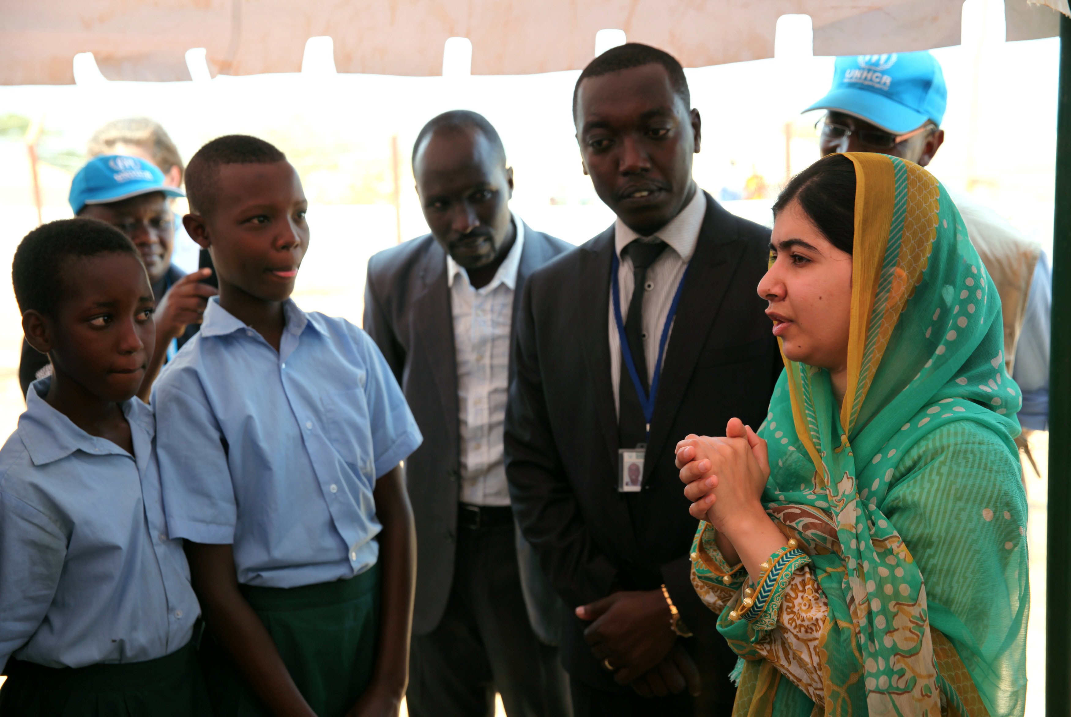 nobel peace prize laureate malala yousafzai meets burundian refugees at the mahama refugee camp rwanda july 14 2016 picture taken july 14 2016 photo reuters