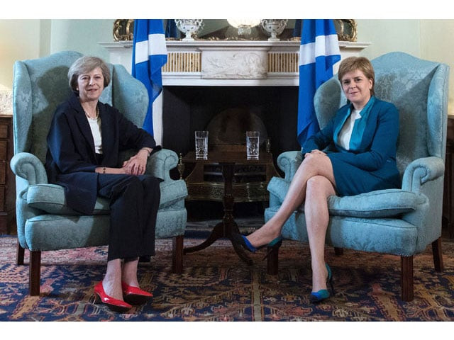 britain 039 s new prime minister theresa may l meets with scotland 039 s first minister nicola sturgeon in bute house in edinburgh on july 15 2016 photo afp britain 039 s new prime minister theresa may l meets with scotland 039 s first minister nicola sturgeon in bute house in edinburgh on july 15 2016 photo afp
