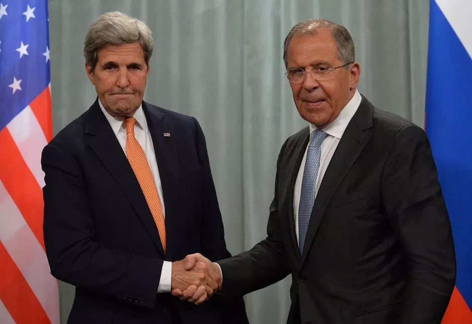 russian foreign minister sergei lavrov shakes hands with us secretary of state john kerry after their press conference in moscow photo afp russian foreign minister sergei lavrov shakes hands with us secretary of state john kerry after their press conference in moscow photo afp