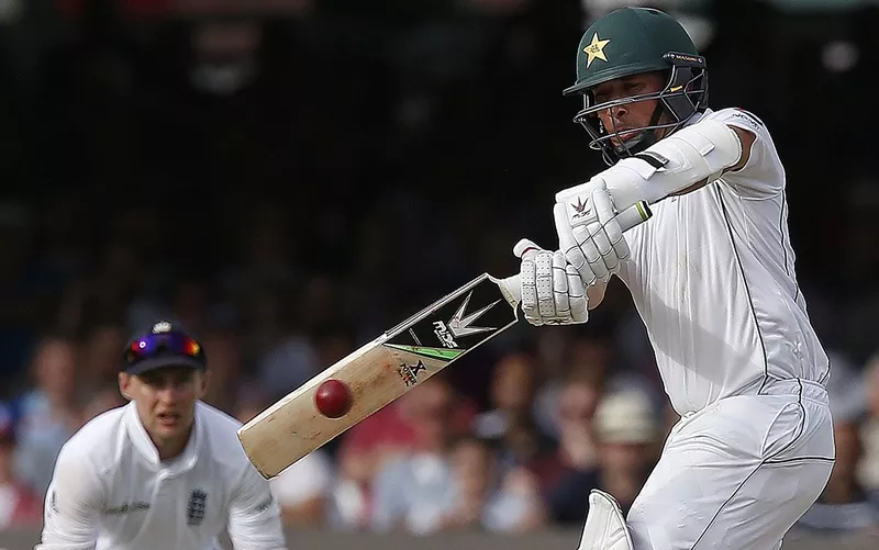 yasir shah plays a shot at lord 039 s cricket ground in london on july 16 2016 photo afp yasir shah plays a shot at lord 039 s cricket ground in london on july 16 2016 photo afp