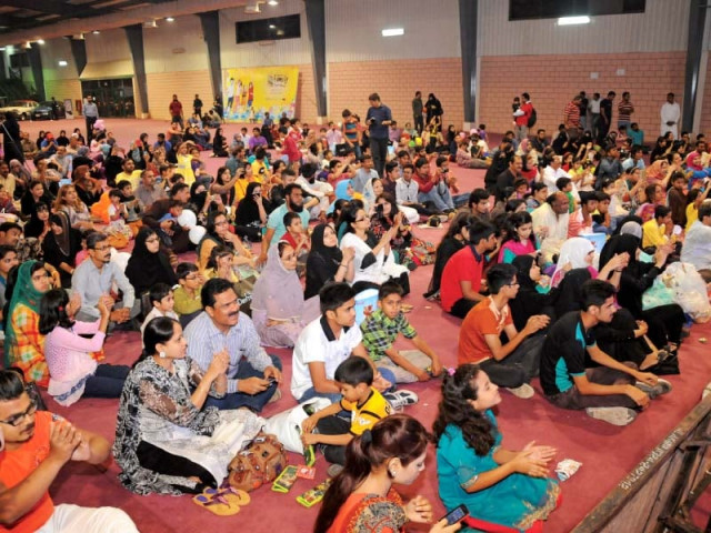 families enjoying musical performance during last year s express family festival held at expo centre photo file