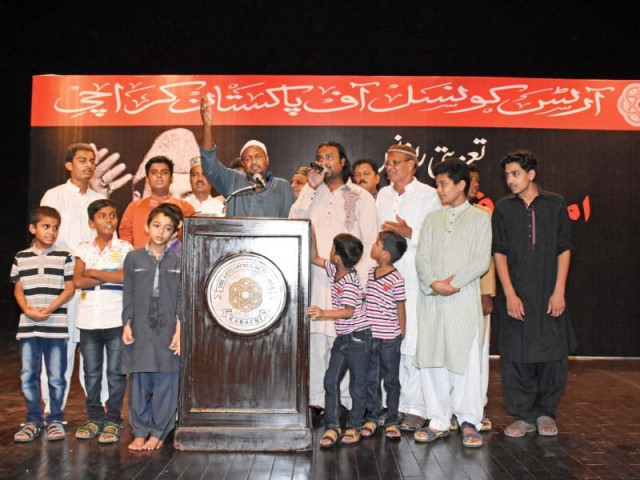 amjad sabri s family performed during the condolence reference to commemorate him photo pervaiz mazhar express amjad sabri s family performed during the condolence reference to commemorate him photo pervaiz mazhar express