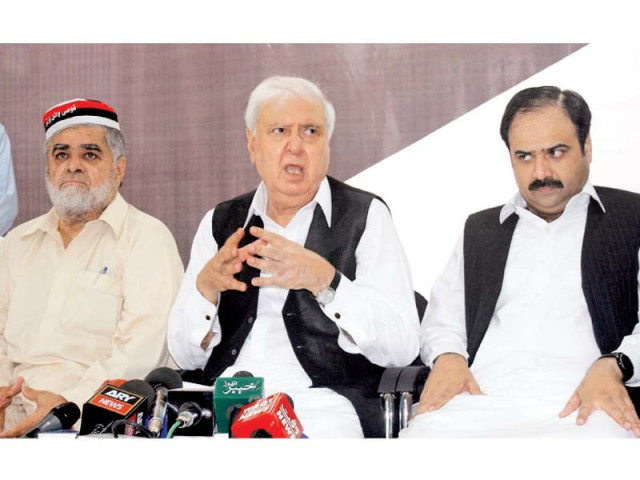 qaumi watan party chief aftab sherpao addressing a news conference photo inp qaumi watan party chief aftab sherpao addressing a news conference photo inp