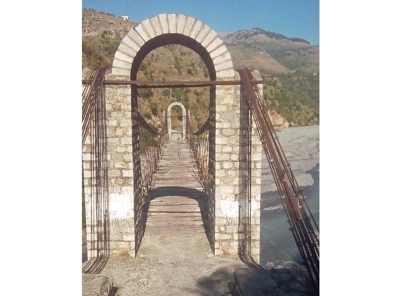 wooden suspension bridge in dilapidated condition photo muhammad sadaqat express