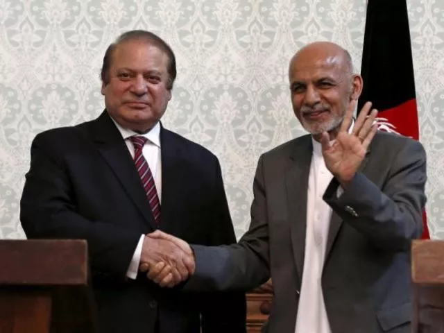 file photo of afghan president ashraf ghani r shaking hands with pakistani prime minister nawaz sharif after a news conference in kabul may 12 2015 photo reuters file photo of afghan president ashraf ghani r shaking hands with pakistani prime minister nawaz sharif after a news conference in kabul may 12 2015 photo reuters