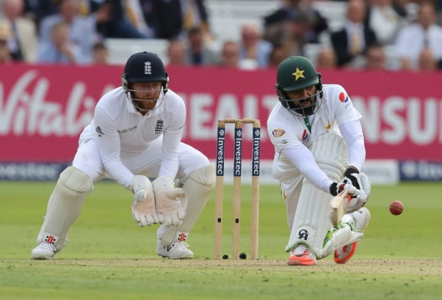 misbah was caught for a nought after trying to go over the rope for a boundary in the second innings photo afp