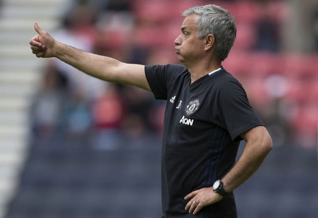 jose mourinho gestures during the pre season friendly football match between wigan athletic and manchester united at the dw stadium in wigan england on july 16 2016 photo afp jose mourinho gestures during the pre season friendly football match between wigan athletic and manchester united at the dw stadium in wigan england on july 16 2016 photo afp