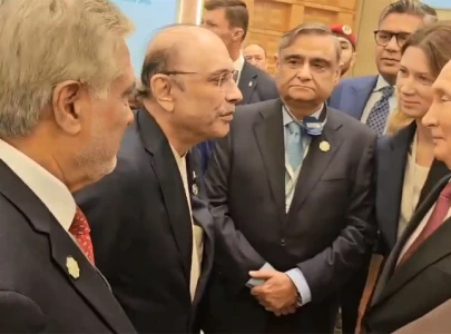 president zardari meets russia s putin during turkmenistan forum president zardari meets russia s putin during turkmenistan forum