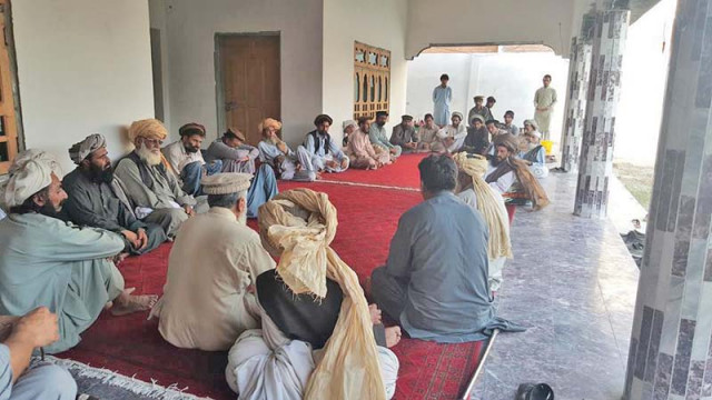 jirga under way in wana photo express jirga under way in wana photo express