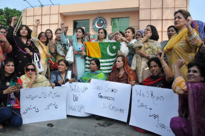 self determination pti women condemn india for kashmir oppression