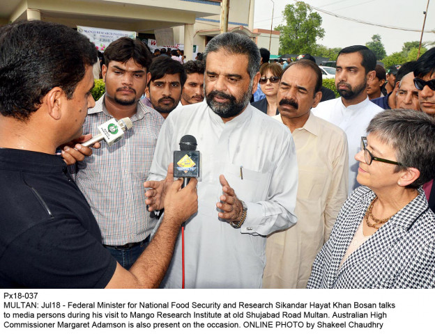 bosan said pakistan and australia had strong ties in the field of agriculture and the government was taking strong initiatives to boost mango production and enhance exports we are quite successful in this regard he added photo online bosan said pakistan and australia had strong ties in the field of agriculture and the government was taking strong initiatives to boost mango production and enhance exports we are quite successful in this regard he added photo online