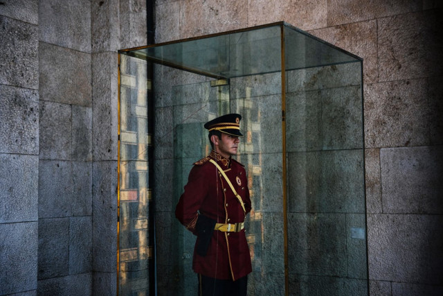 a turkish soldier stands guard in front of the damaged grand national assembly building in ankara after it was reduced to rubble by strikes from rebel jets during the military failed coup attempt of july 15 photo afp a turkish soldier stands guard in front of the damaged grand national assembly building in ankara after it was reduced to rubble by strikes from rebel jets during the military failed coup attempt of july 15 photo afp