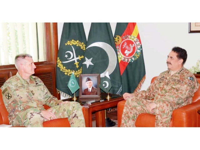 army chief general raheel sharif exchanges views with resolute support commander general john nicholson at the general headquarters photo ispr army chief general raheel sharif exchanges views with resolute support commander general john nicholson at the general headquarters photo ispr