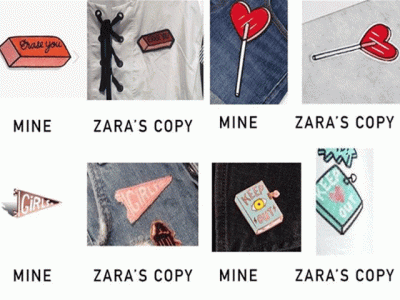 zara accused of stealing designs from indie artist