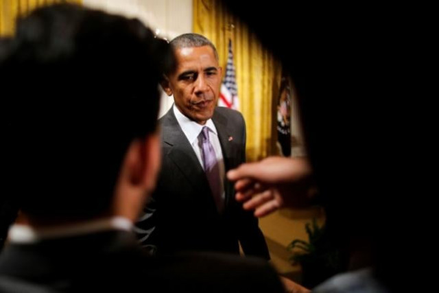 us president barack obama shakes hands with guest after delivering remarks at an eidul fitr reception at the white house in washington us photo reuters us president barack obama shakes hands with guest after delivering remarks at an eidul fitr reception at the white house in washington us photo reuters