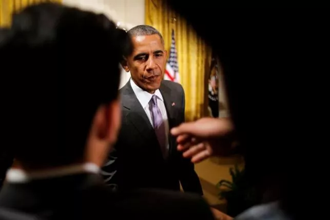 us president barack obama shakes hands with guest after delivering remarks at an eidul fitr reception at the white house in washington us photo reuters us president barack obama shakes hands with guest after delivering remarks at an eidul fitr reception at the white house in washington us photo reuters