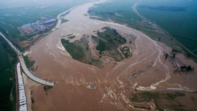 an aerial view shows that roads and fields are flooded in xingtai hebei province china july 21 2016 photo reuters