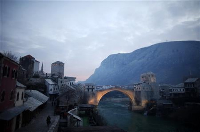the restored old stone bridge over neretva river is seen in mostar february 1 2013 photo reuters the restored old stone bridge over neretva river is seen in mostar february 1 2013 photo reuters