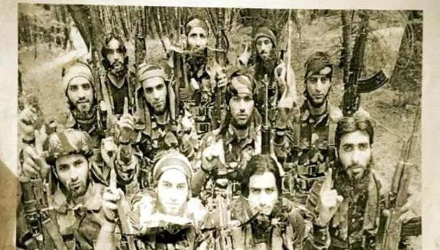 a poster carrying a photo of 11 militants dressed in combat gear and holding ak 47s was recently uploaded on the website of local daily kashmir reader after the death of hizb commander burhan wani photo kashmir reader a poster carrying a photo of 11 militants dressed in combat gear and holding ak 47s was recently uploaded on the website of local daily kashmir reader after the death of hizb commander burhan wani photo kashmir reader