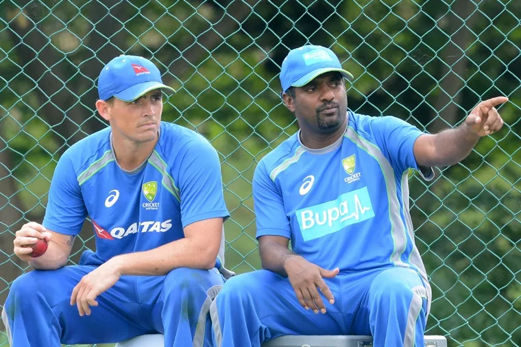australia 039 s bowling consultant sri lankan former cricketer muttiah muralitharan r speaks with australian cricketer stephen o 039 keefe l during a practice session at the pallekele international cricket stadium in pallekele on july 23 2016 australiais due to play three tests against sri lanka with the first starting in pallekele on july 26 photo afp australia 039 s bowling consultant sri lankan former cricketer muttiah muralitharan r speaks with australian cricketer stephen o 039 keefe l during a practice session at the pallekele international cricket stadium in pallekele on july 23 2016 australiais due to play three tests against sri lanka with the first starting in pallekele on july 26 photo afp