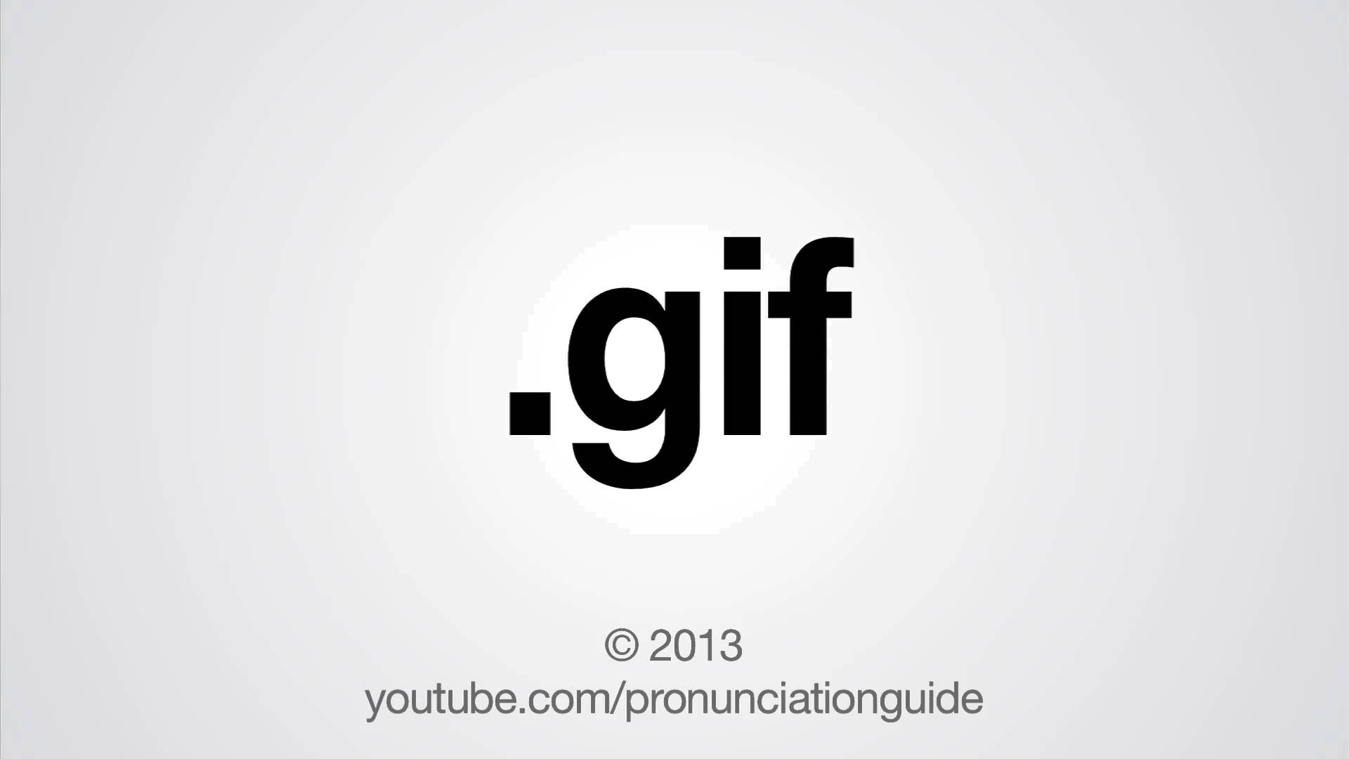 how to pronounce gif photo youtube screen grab