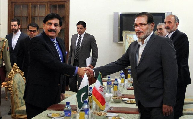 adviser to prime minister on national security lt gen retd nasser khan janjua l shakes hands with his iranian counterpart ali shamkhani in tehran on monday july 25 2016 photo irna adviser to prime minister on national security lt gen retd nasser khan janjua l shakes hands with his iranian counterpart ali shamkhani in tehran on monday july 25 2016 photo irna